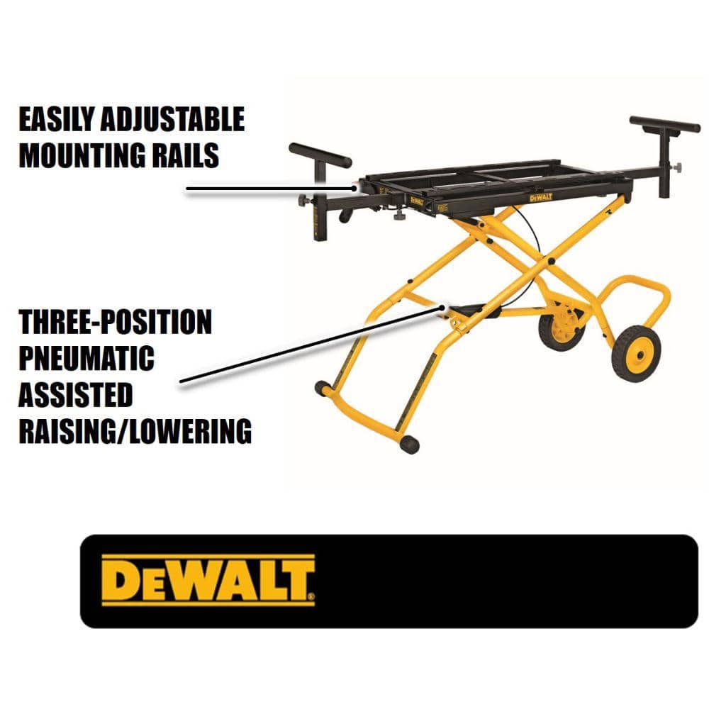 DEWALT 32-1/2 in. x 60 in. Rolling Miter Saw Stand with 300 lbs. Capacity DWX726 - Image 2