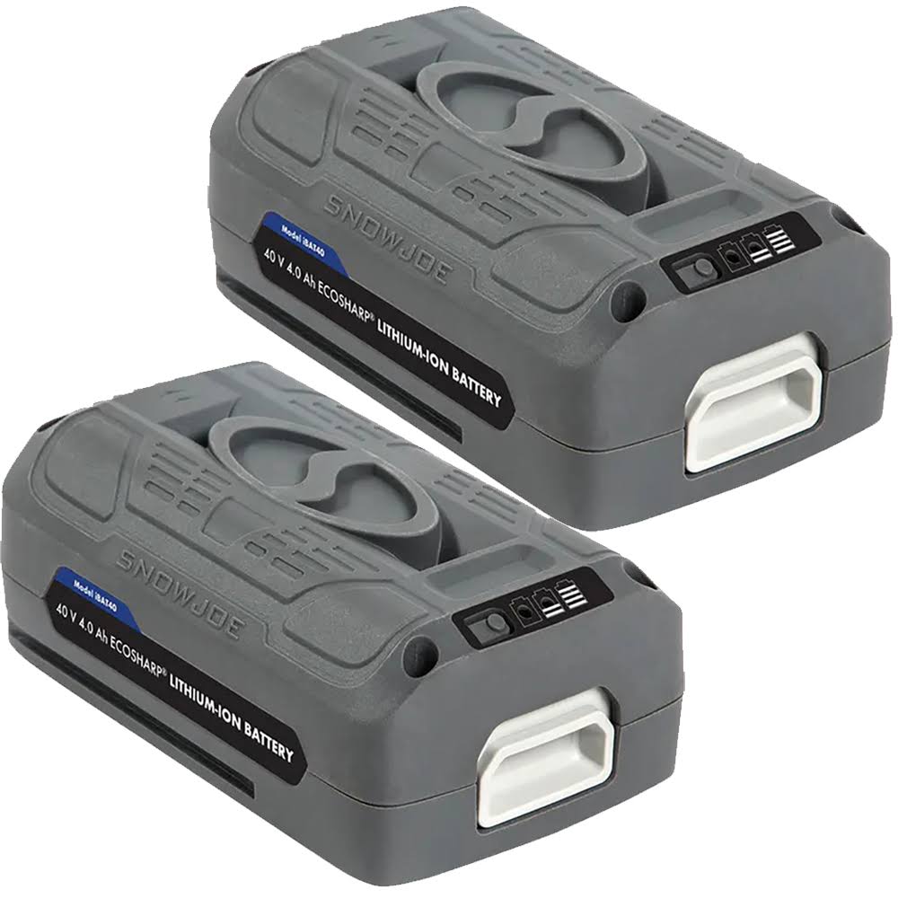 Snow Joe 2-Pack iBAT40 Ion EcoSharp 40 V 4.0 Ah Lithium-Ion Battery