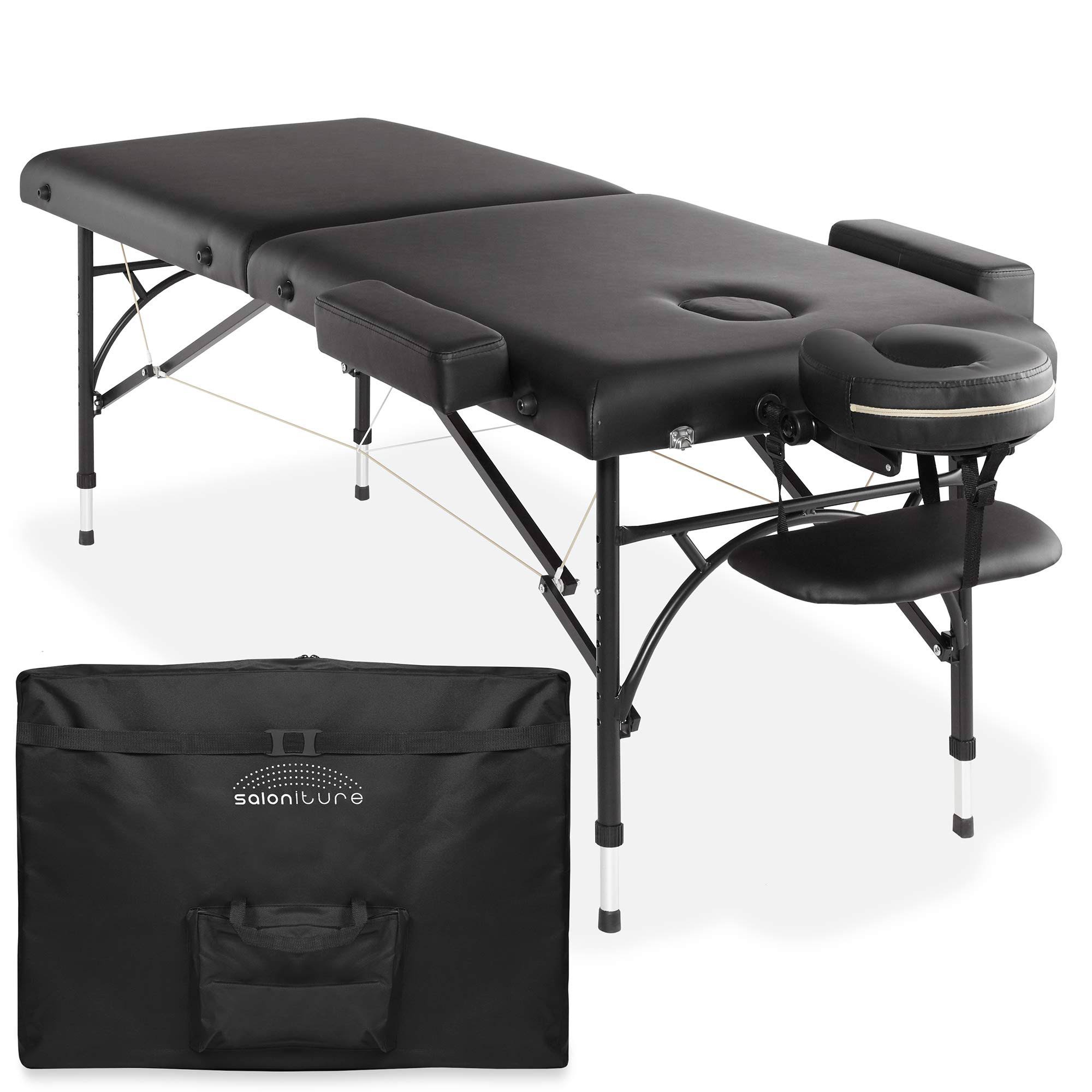 Professional Portable Bi-Fold Massage Table with Aluminum Legs