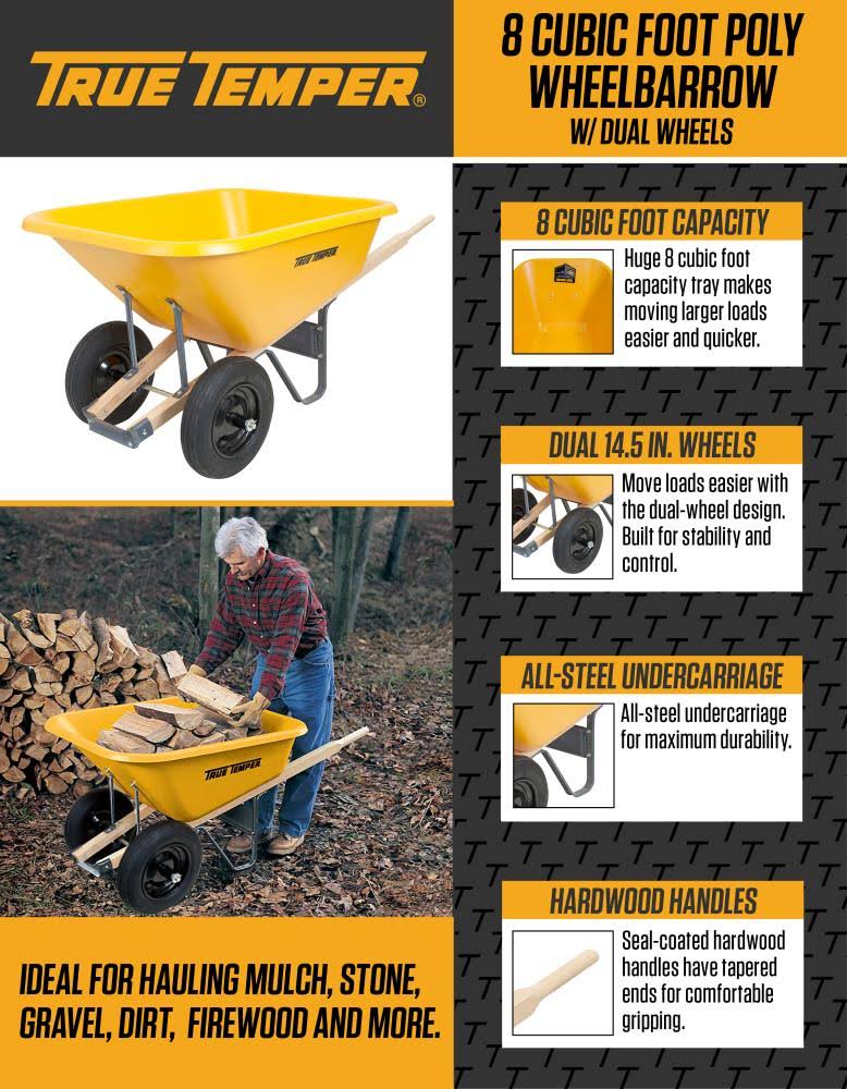 True Temper Poly Wheelbarrow 8 Rp810 - Image 3