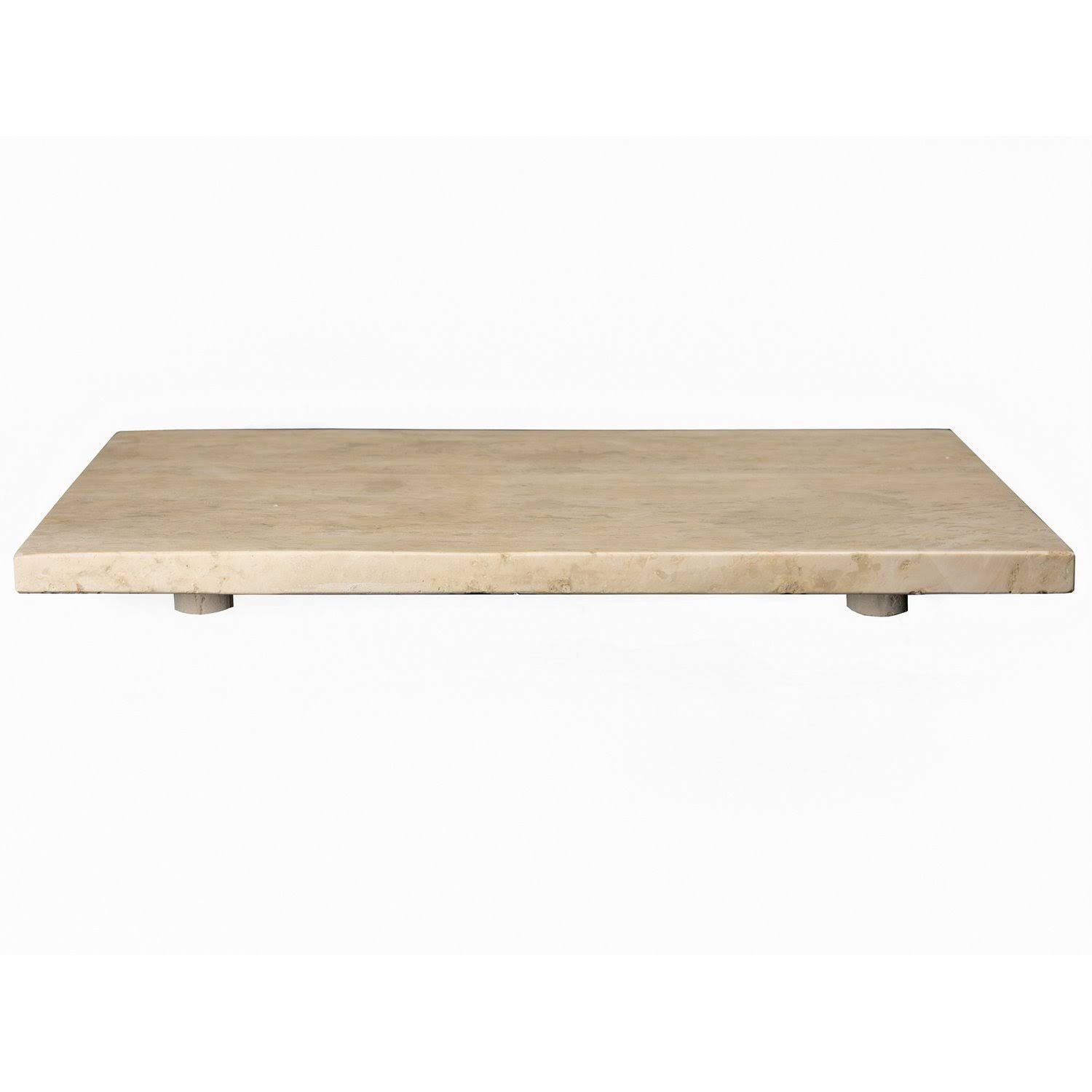Eden Bath Rectangular Infinity Pool Sink – Honed Beige Travertine - Image 7