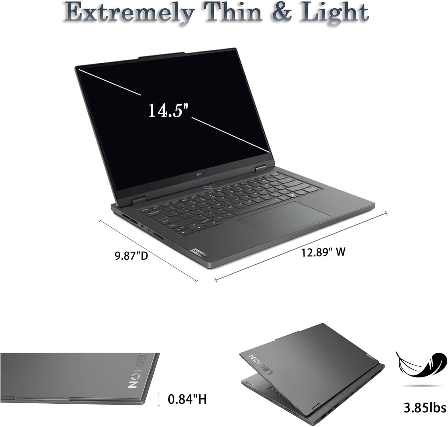 Lenovo – Legion Slim 5 Gaming Laptop – 14.5 OLED (2880 x 1800) – Ryzen 7 7840HS – NVIDIA GeForce RTX 4060 8GB – win11 Home – w/Mouse Pad (16GB RAM | 1TB SSD) - Image 5