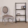 Flash Furniture 2 Pk. Hercules Series 900 lb. Capacity King Louis Chair with Taupe Vinyl Back and Seat and Silver Frame