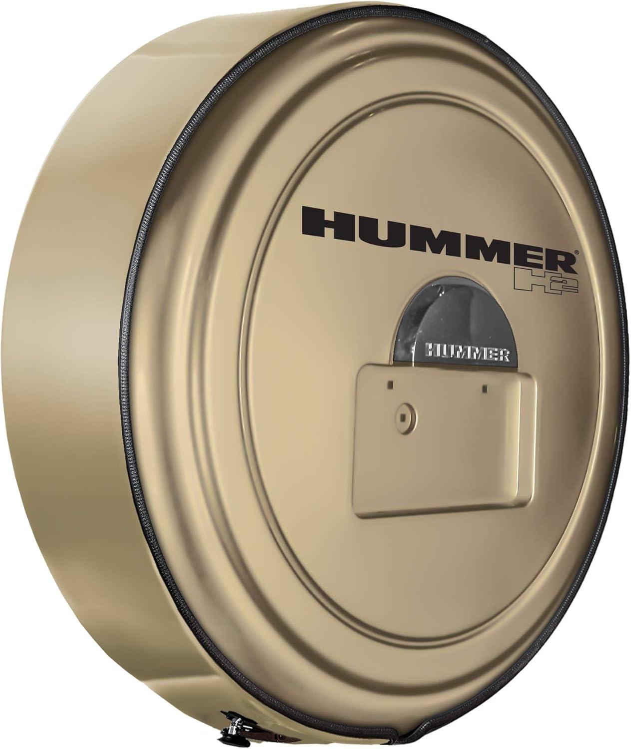 Boomerang Hummer H2 (05-10) – Color Matched MasterSeries Hard Tire Cover – (Color Matched Plastic Face & Stainless Steel Ring) – Hummer H2 Logo – Pewter Metallic - Image 3