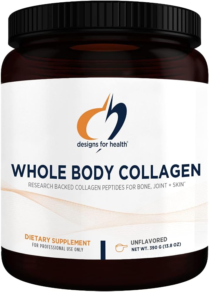 Designs for Health Whole Body Collagen Powder – Pure Collagen Peptide Powder for Bone, Skin + Joint Support – Flavorless Collagen Drink Mix for Water, Shakes + Smoothies (30 Servings / 390g) Pack of 2