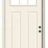 JELD-WEN 30 in. x 80 in. 6 Lite Craftsman Primed Steel Prehung Left-Hand Inswing Front Door w/Brickmould