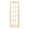 ReliaBilt 36-in x 80-in Clear Clear Glass Unfinished Pine Wood Interior French Door | Rad 627-36