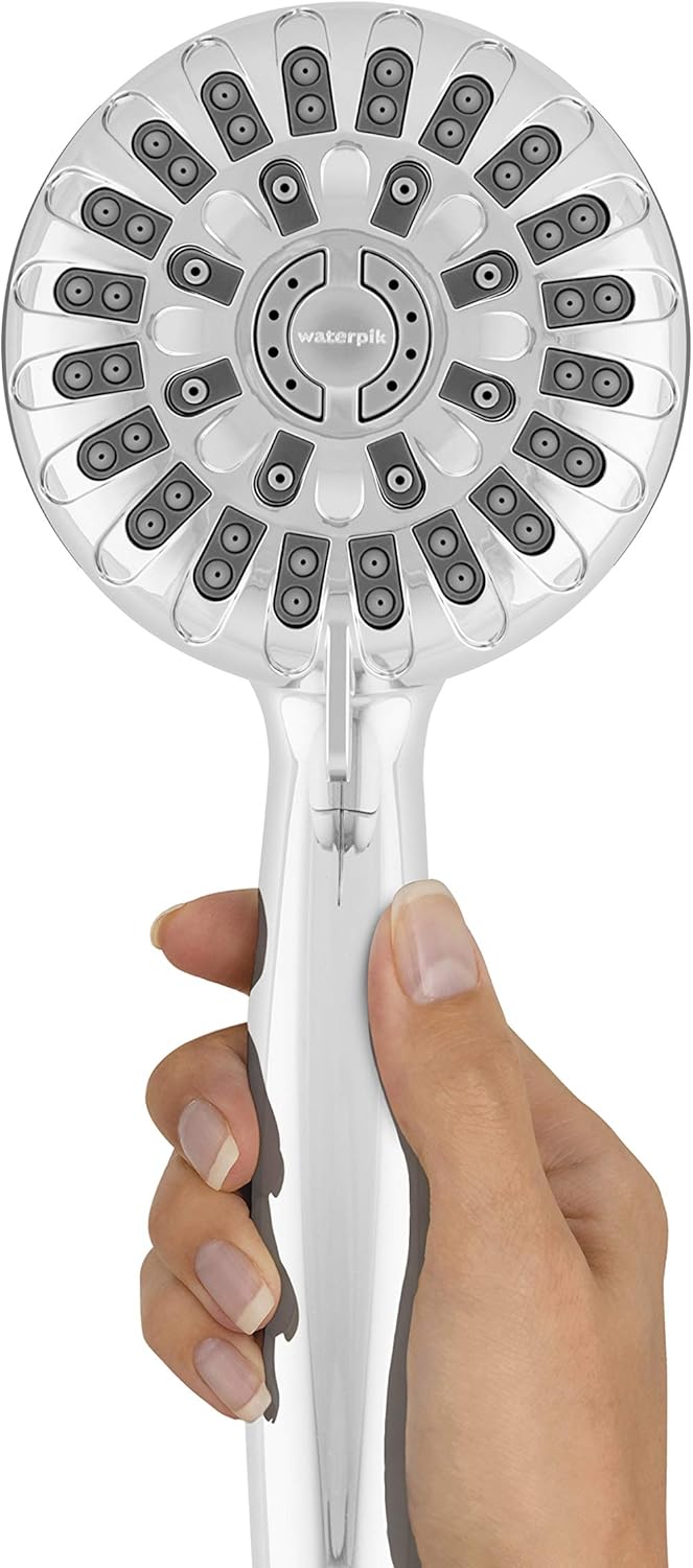 Waterpik Slide Rail Hand Held Shower Head Chrome Height Select with PowerPulse Therapeutic Massage Spray, SRXPP-763ME - Image 3