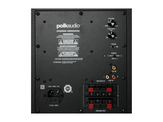 Polk Audio PSW 111 PSW111 8 inch Compact Powered Subwoofer, Black - Image 6