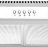 Cosmo 5U30 30 in. Under Cabinet Range Hood with Ducted / Ductless Convertible Slim Kitchen Over Stove Vent, 3 Speed Exhaust Fan, Reusable Filter, LED Lights in Stainless Steel