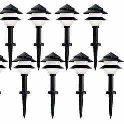 Moonrays 95534 10-Fixture Low-Voltage Plastic Lighting Kit (Black)