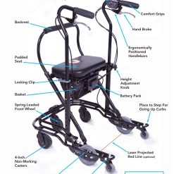 Alternative view of U-Step Walking Stabilizer – Walker – Standard 5-Foot 1 to 6-Foot 1