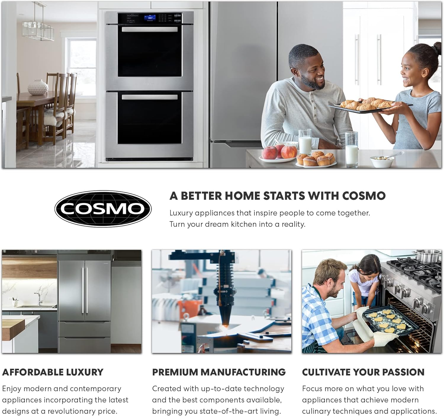 Cosmo 5U30 30 in. Under Cabinet Range Hood with Ducted / Ductless Convertible Slim Kitchen Over Stove Vent, 3 Speed Exhaust Fan, Reusable Filter, LED Lights in Stainless Steel - Image 4