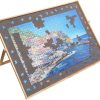 Lavievert Adjustable Wooden Puzzle Board Easel, Portable Tilting Puzzle Table with Non-Slip Flannelette Work Surface for Puzzles Up to 1,500 Pieces